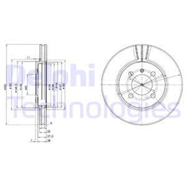 FREN DISKI CIFTLI PAKET . DELIKLI ON BMW 316. 318. 320. 323. 324. 325 08/1982 10/1994