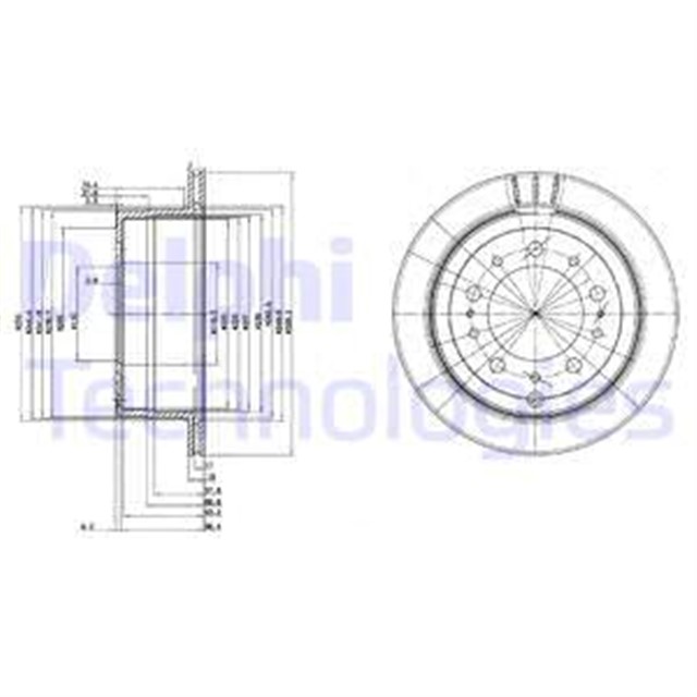 FREN DISKI CIFTLI PAKET . DELIKLI ARKA LEXUS // TOYOTA; LX470 // LANDCRUISER 04/1998