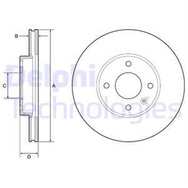 FREN DISKI CIFTLI PAKET - BOYALI. DELIKLI ON OPEL KARL. VIVA 01/2015