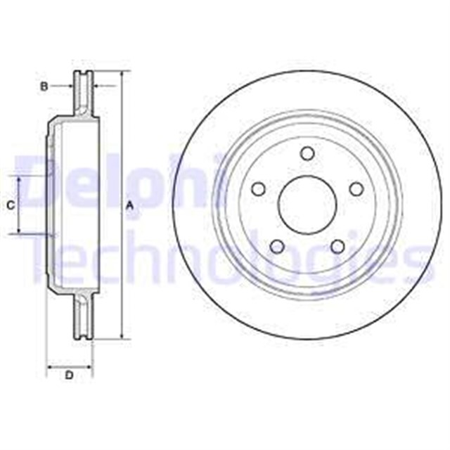 FREN DISKI CIFTLI PAKET - BOYALI. DELIKLI ARKA JEEP GRAND CHEROKEE 11/2010