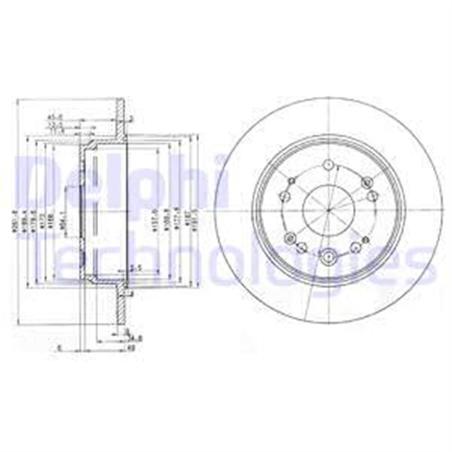 FREN DISKI CIFTLI PAKET . DELIKSIZ ARKA HONDA CR - V 01/2002 12/2004