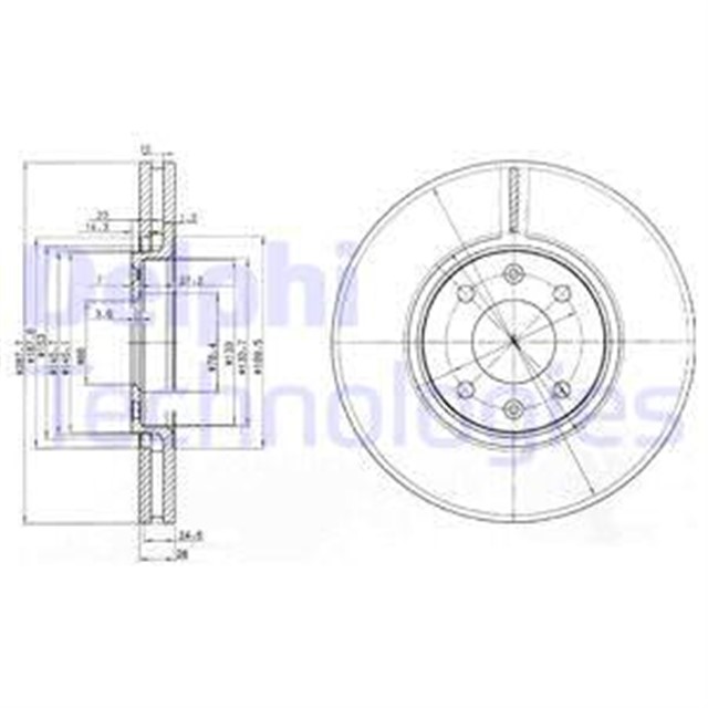 FREN DISKI CIFTLI PAKET . DELIKLI ON CITROEN C5. XANTIA 1996