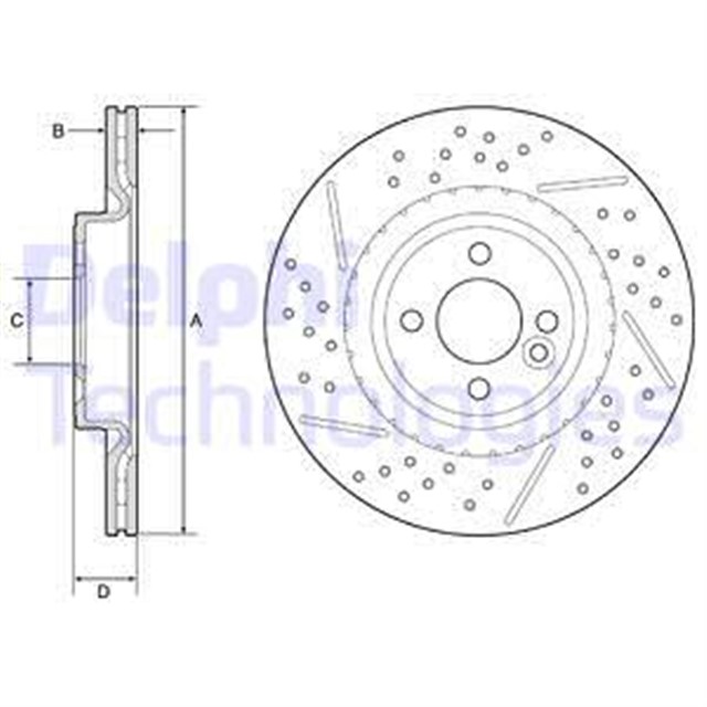 FREN DISKI CIFTLI PAKET - BOYALI. DELIKLI ON MINI JOHN COOPER WORKS. CLUBMAN 07/2008