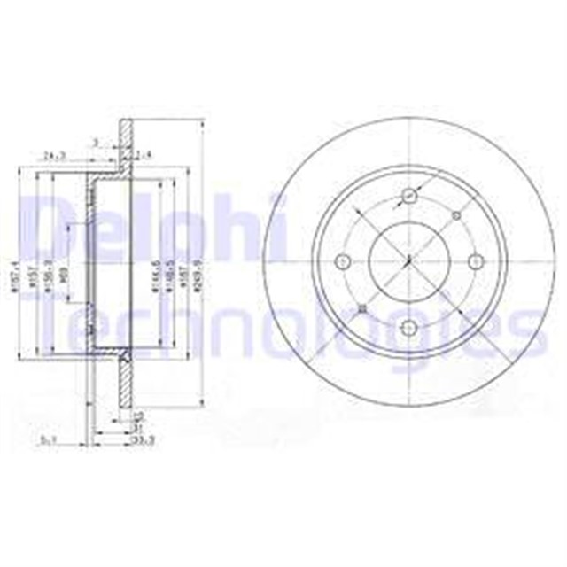 FREN DISKI CIFTLI PAKET . DELIKSIZ ARKA MITSUBISHI // SMART; COLT // FORFOUR 04/2004