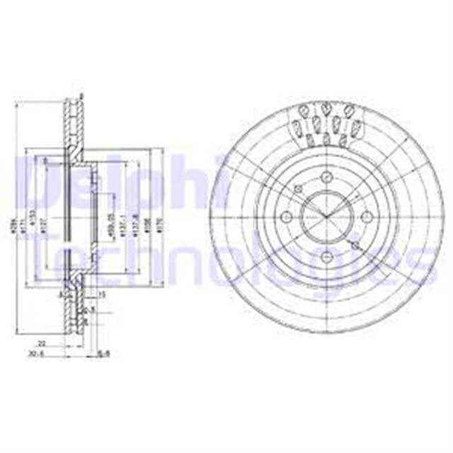 FREN DISKI CIFTLI PAKET . DELIKLI ON ALFA ROMEO // FIAT // LANCIA; 145. 146. 155 // COUPE. MULTIPLA . PUNTO. TIPO // DEDRA. DELTA 03/1989
