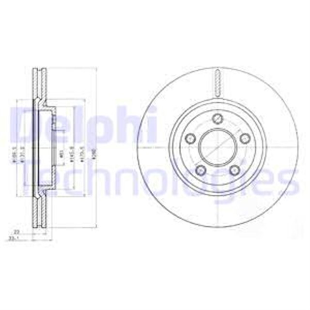 FREN DISKI CIFTLI PAKET . DELIKLI ON CHRYSLER PT CRUISER 2000