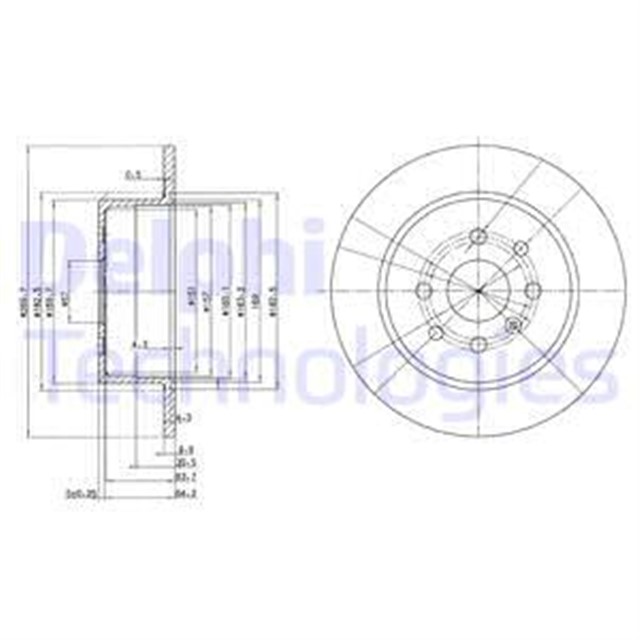 ARKA FREN AYNASI VECTRA B 96 - 02 270 X 10 X 4DL DOLU 90495268