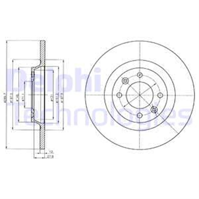FREN DISKI CIFTLI PAKET . DELIKSIZ ARKA CITROEN // DS // PEUGEOT; C4. DS4 // DS4 // 3008. 308 09/20 07