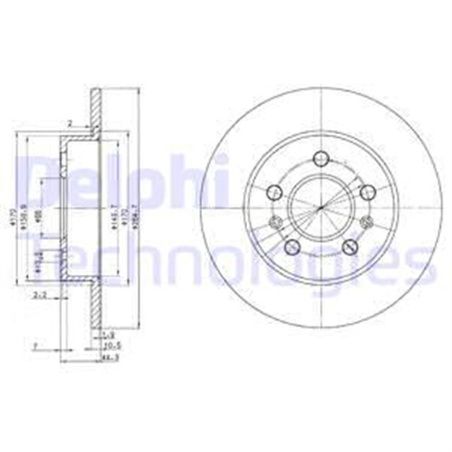 ARKA FREN AYNASI RENAULT LAGUNA 94 SAFRANE 92 2.0. 2.2TD 264.7X10.5X5DELIK