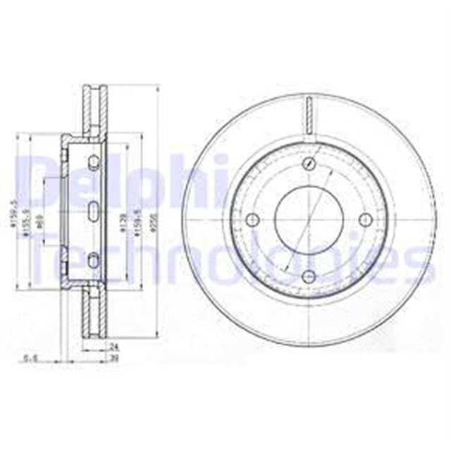 FREN DISKI CIFTLI PAKET . DELIKLI ON MITSUBISHI // SMART; COLT // FORFOUR 04/2004