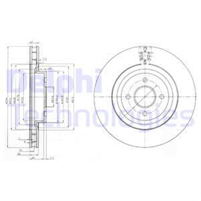 FREN DISKI CIFTLI PAKET . DELIKLI ON FORD FOCUS 01/2002 04/2005