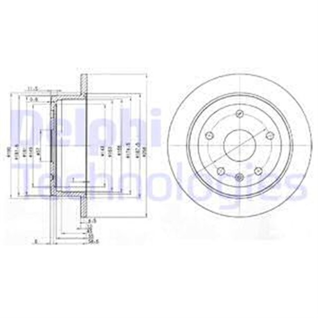 FREN DISKI CIFTLI PAKET . DELIKSIZ ARKA DAEWOO LEGANZA 11/1997 02/2003