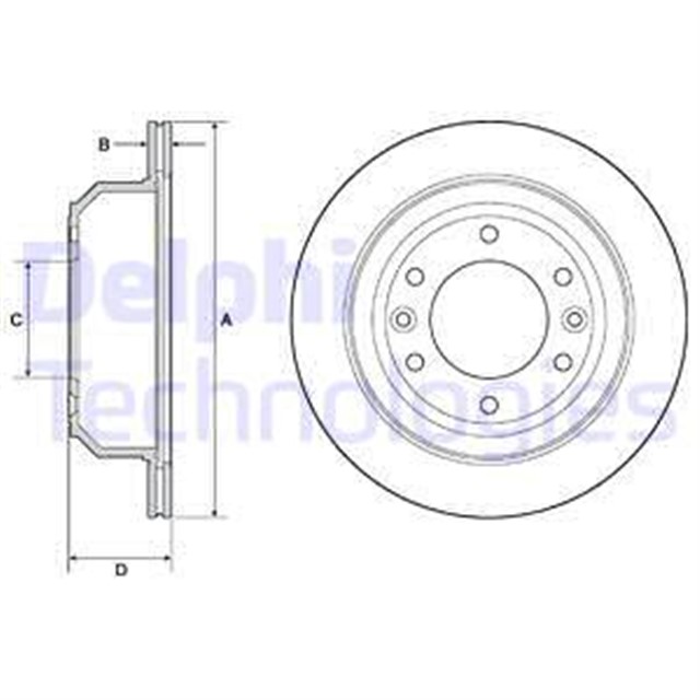 FREN DISKI CIFTLI PAKET - BOYALI. DELIKLI ARKA HYUNDAI H1. I800. ILOAD 02/2008