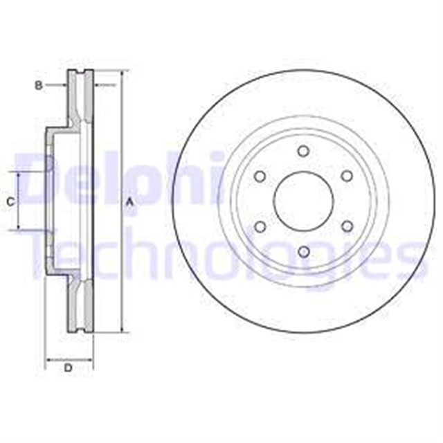 FREN DISKI ON NISSAN NAVARA NP300 D40 05 NAVARA D23. D23T 15 296X53.8X6DELIK