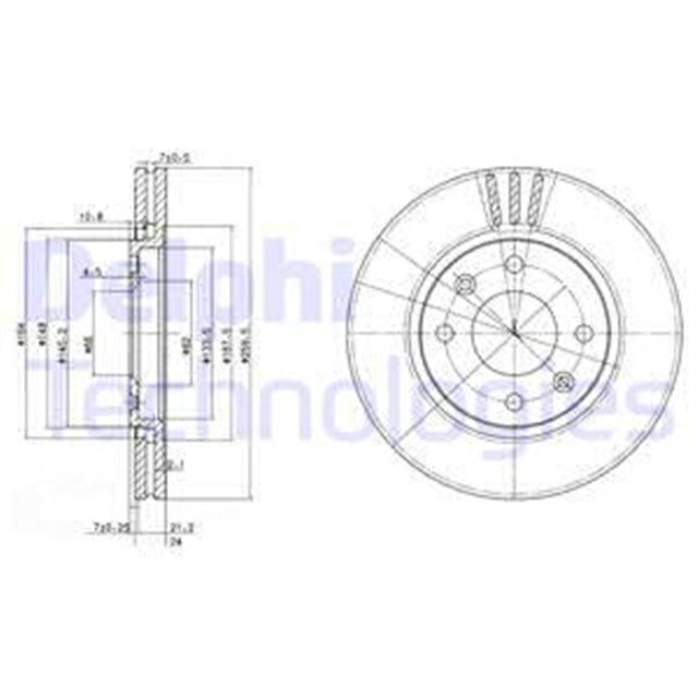 ON FREN AYNASI P406 1.6 IE 95 - 97 - 1.8 16V 95 - 04 - 1.9 TD 95 - 98 260X24X4DLXHAVALI