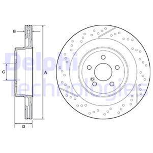 FREN DISKI TEKLI PAKET - BOYALI. DELIKLI ARKA MERCEDES CLS63. E63 12/2009
