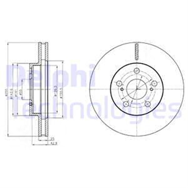 FREN DISKI CIFTLI PAKET . DELIKLI ON LEXUS // TOYOTA; CT 200H // PRIUS 01/2009