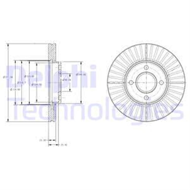 FREN DISKI CIFTLI PAKET . DELIKLI ON FORD FIESTA 01/2005 09/2008