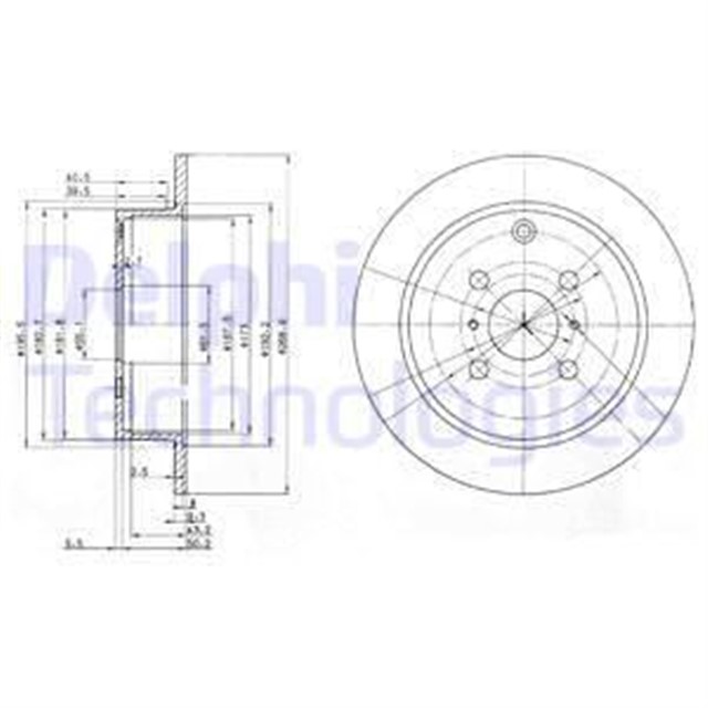 FREN DISKI CIFTLI PAKET . DELIKSIZ ARKA TOYOTA COROLLA. COROLLA VERSO. PRIUS. YARIS 01/1999 02/20 07