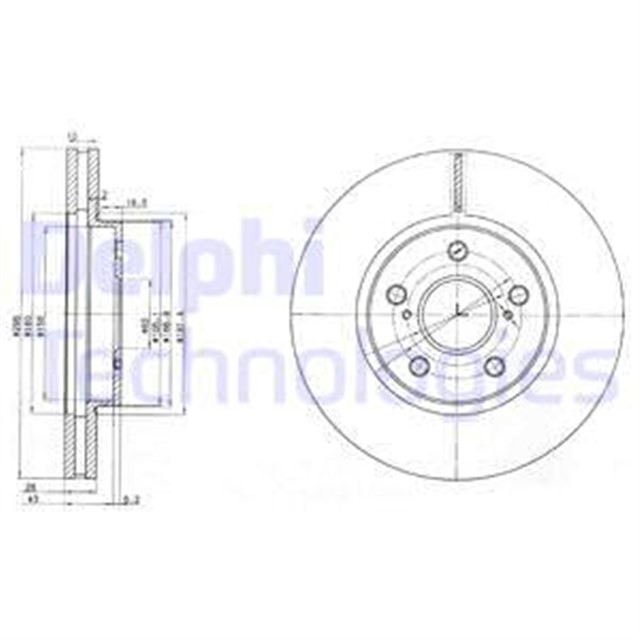 FREN DISKI CIFTLI PAKET . DELIKLI ON TOYOTA CAMRY. PREVIA 08/2001 12/2005
