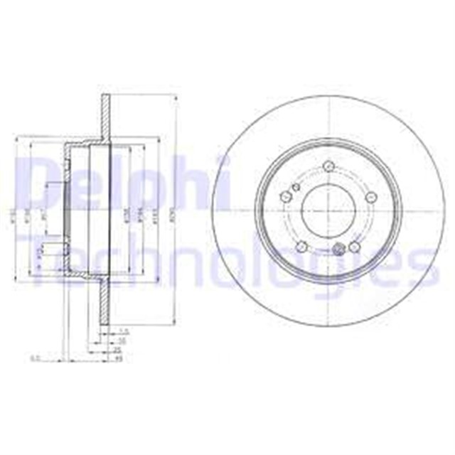 FREN DISKI CIFTLI PAKET . DELIKSIZ ARKA MERCEDES SL280. SL320. SL500 06/1993