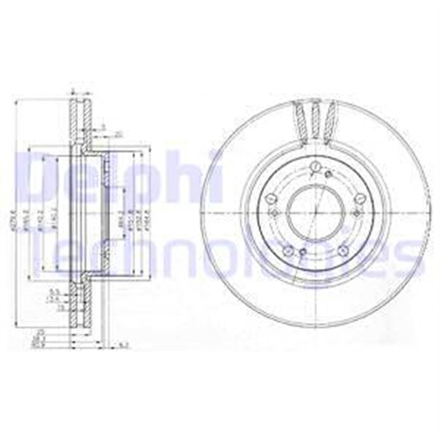 FREN DISKI CIFTLI PAKET . DELIKLI ON HONDA ACCORD 02/2003 09/2008