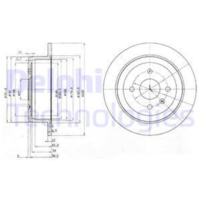 ARKA FREN DISKI AVEO 05 13 LACETTI 2005 NUBIRA 2005 OPTRA 2003 - 2008 257X10.5X60X4DL DOLU