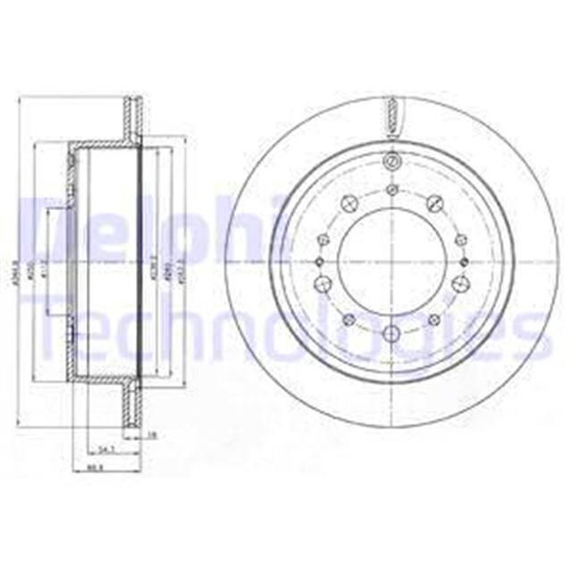 FREN DISKI CIFTLI PAKET . DELIKLI ARKA TOYOTA LANDCRUISER 01/2008