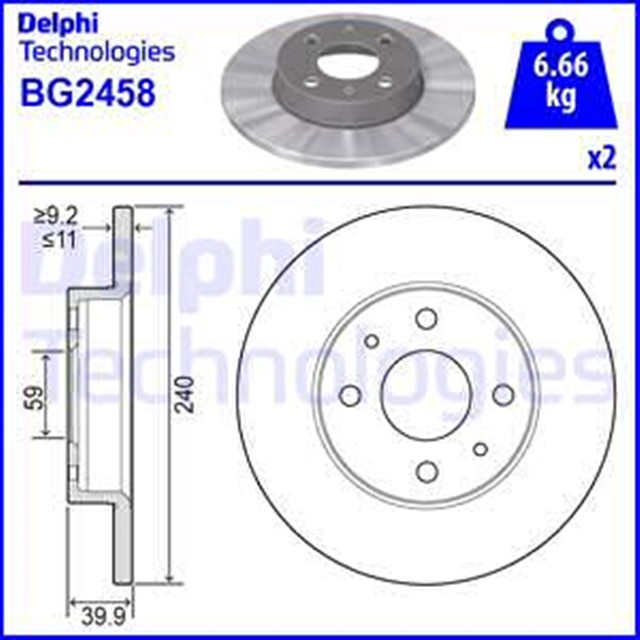ON FREN DISKI FIAT DOBLO 01 ALBEA YM PUNTO 01 BRAVA - BRAVO 06 1.3MTJ 257.4X20X 4 DELIK HAVALI