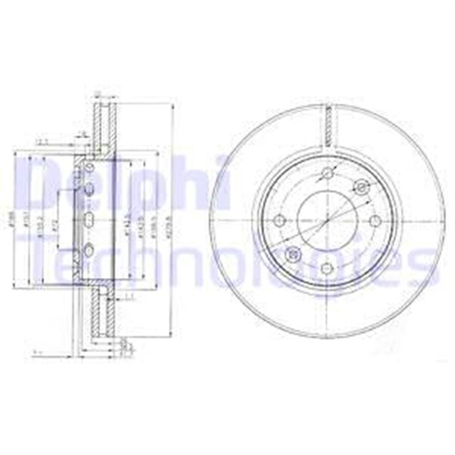 FREN DISKI CIFTLI PAKET . DELIKLI ON KIA CARENS 07/2002 09/2006