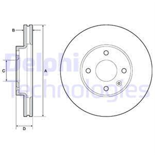 ON FREN DISKI CHEVROLET AVEO T300 1.2 16V / AVEO T300 1.4 16V 11 14 256X24X60X45.5X4DL HVL 14 JANT