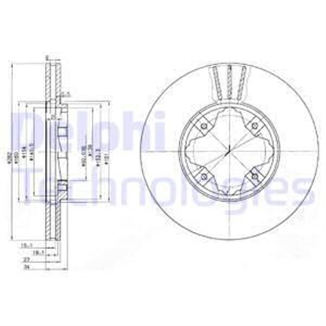 FREN DISKI CIFTLI PAKET . DELIKLI ON HONDA // ROVER GROUP; ACCORD // 618. 620 01/1990