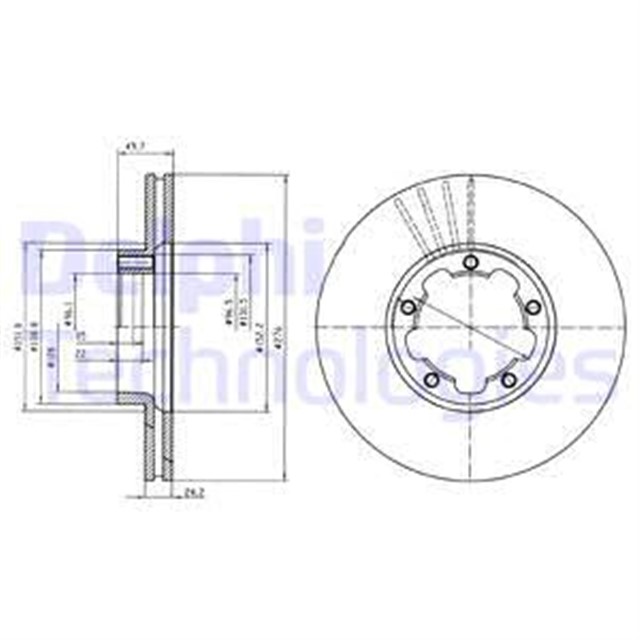 FREN DISKI CIFTLI PAKET . DELIKLI ON NISSAN CABSTAR E 06/2001