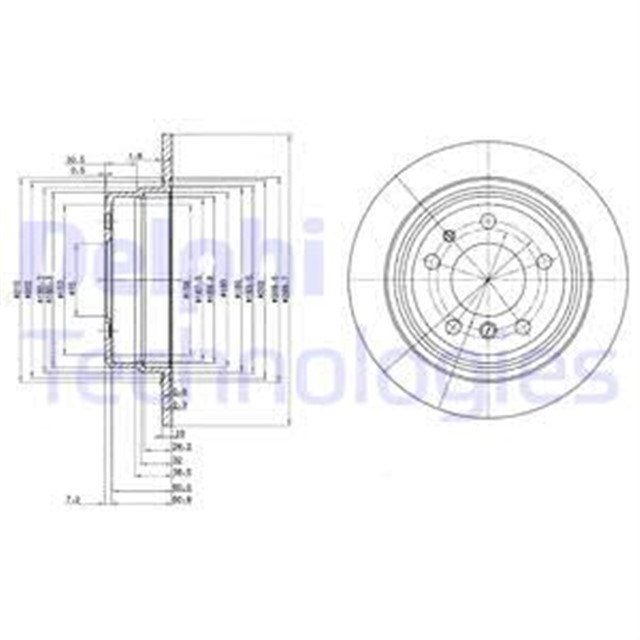 FREN DISKI CIFTLI PAKET . DELIKSIZ ARKA BMW 730 08/1987 08/1994