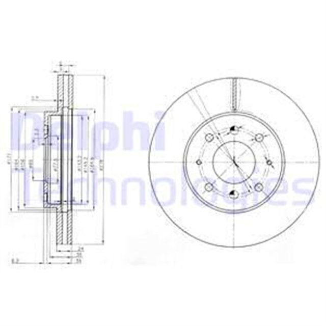 FREN DISKI CIFTLI PAKET . DELIKLI ON MITSUBISHI GALANT. LANCER. LANCER EVO I 12/1989 12/2007