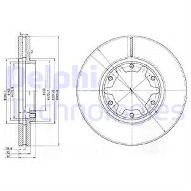 FREN DISKI CIFTLI PAKET . DELIKLI ON NISSAN PATROL 10/1997