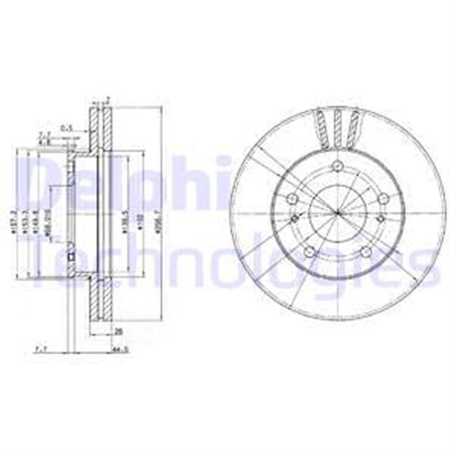 ON FREN DISKI NISSAN SERENA C23 VANETTA 94 02 257X52.2X26