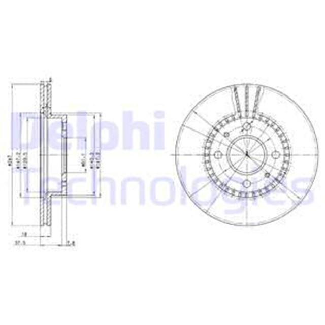 ON FREN DISKI NISSAN ALMERA 95 00 247X45X18 4 DELIK