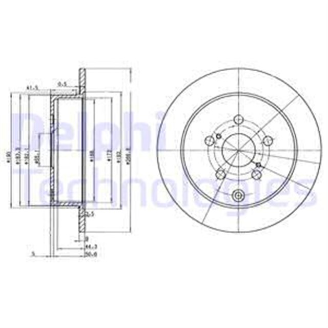 FREN DISKI CIFTLI PAKET . DELIKSIZ ARKA TOYOTA CELICA. PRIUS 12/1999 03/2009