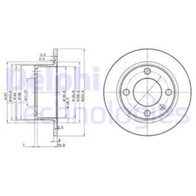 ARKA FREN AYNASI XANTIA 1.6I - 1.8I - 1.9D - 1.9TD - 2.0I - 2.1TD 93 - 03 224X9X4DL