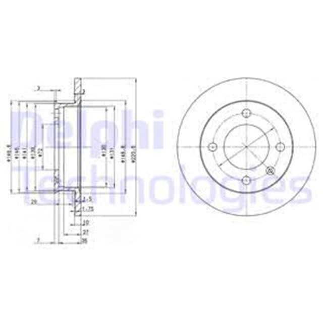 FREN DISKI CIFTLI PAKET . DELIKSIZ ON FORD FIESTA 1976 04/1989