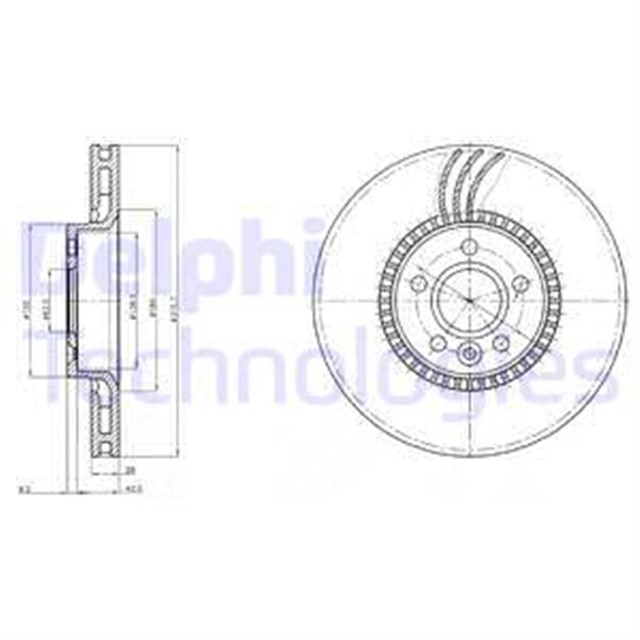 ON FREN DISK AYNA VOLVO S60 I 2.0 T - 2.4 00 10 V70 II 2.4 05 08 XC90 I D3 / D5 09 14