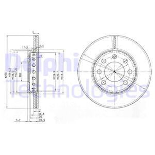 FREN DISKI CIFTLI PAKET . DELIKLI ON/ARKA AUDI // VW; A2 // LUPO 1999