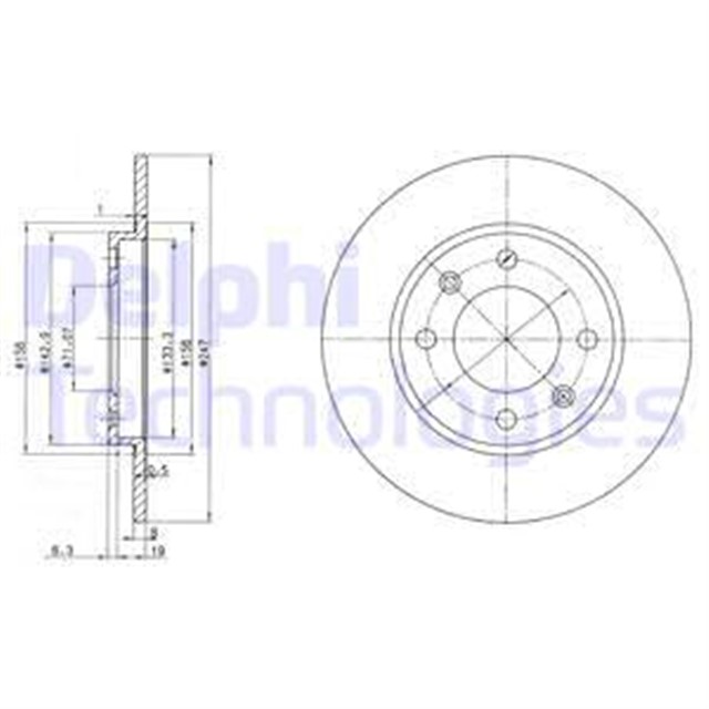 ARKA FREN AYNASI P106 SAXO 1.6I.1.6I GTI 96 206 98 306 97 - 01 XSARA 97 247X8X4DL
