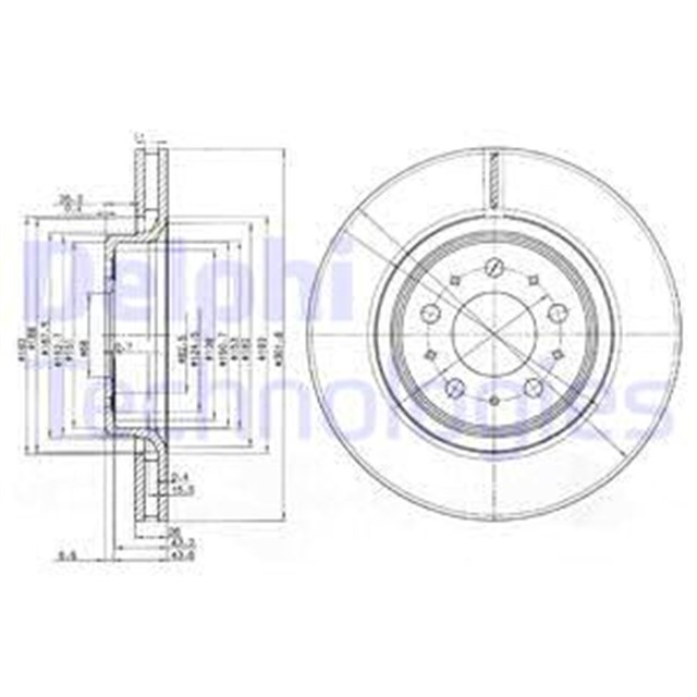 ON FREN AYNASI HAVALI VOLVO V70 97 - 00 C70 97 - 05 S70 96 - 00 XC70 97 - 02 302X26X5DLXHAVALI