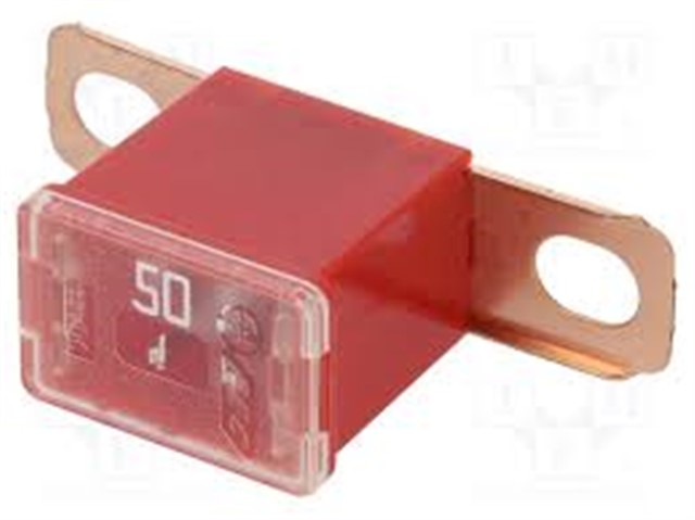 0475050 YAN AYAKLI SIGORTA 50 AMPER KIRMIZI