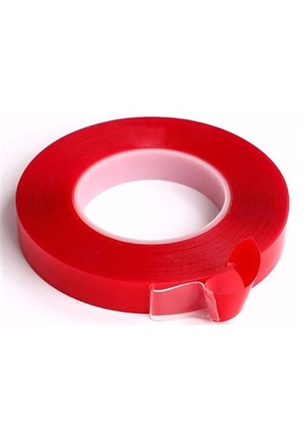 CIFT TARAFLI BANT 25MM X 5MT KIRMIZI SEFFAF