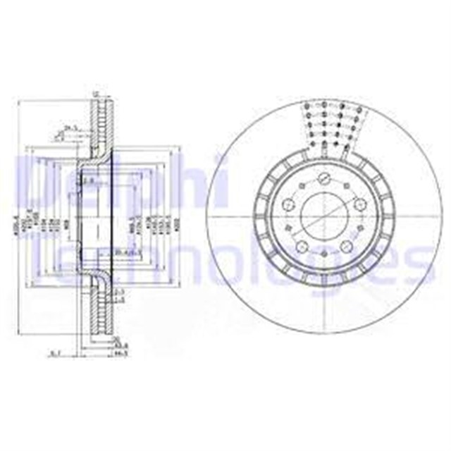 ON FREN AYNASI ADET VOLVO XC90 2.5T - D5 - T6 2002 - 2010 17 JANT 336X30X5DLXHAVALI 31262489