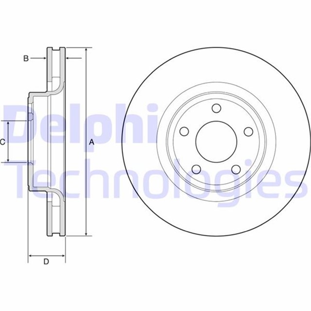 FREN DISKI CIFTLI PAKET - BOYALI. DELIKLI ON FORD MUSTANG 01/2015