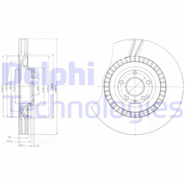 FREN DISKI TEKLI PAKET - BOYALI. DELIKLI ON AUDI S6 07/2006